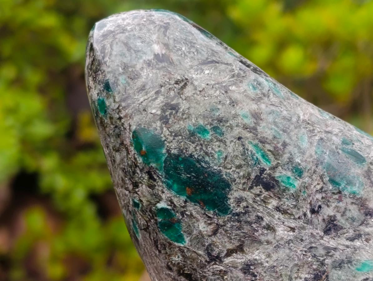 Polished Emerald Mica 'Mutokolite' Standing Display Pieces x 2 From Mutoko, Zimbabwe - Toprock Gemstones and Minerals 