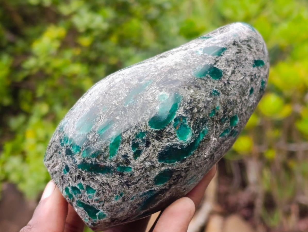 Polished Emerald Mica 'Mutokolite' Standing Display Pieces x 2 From Mutoko, Zimbabwe - Toprock Gemstones and Minerals 
