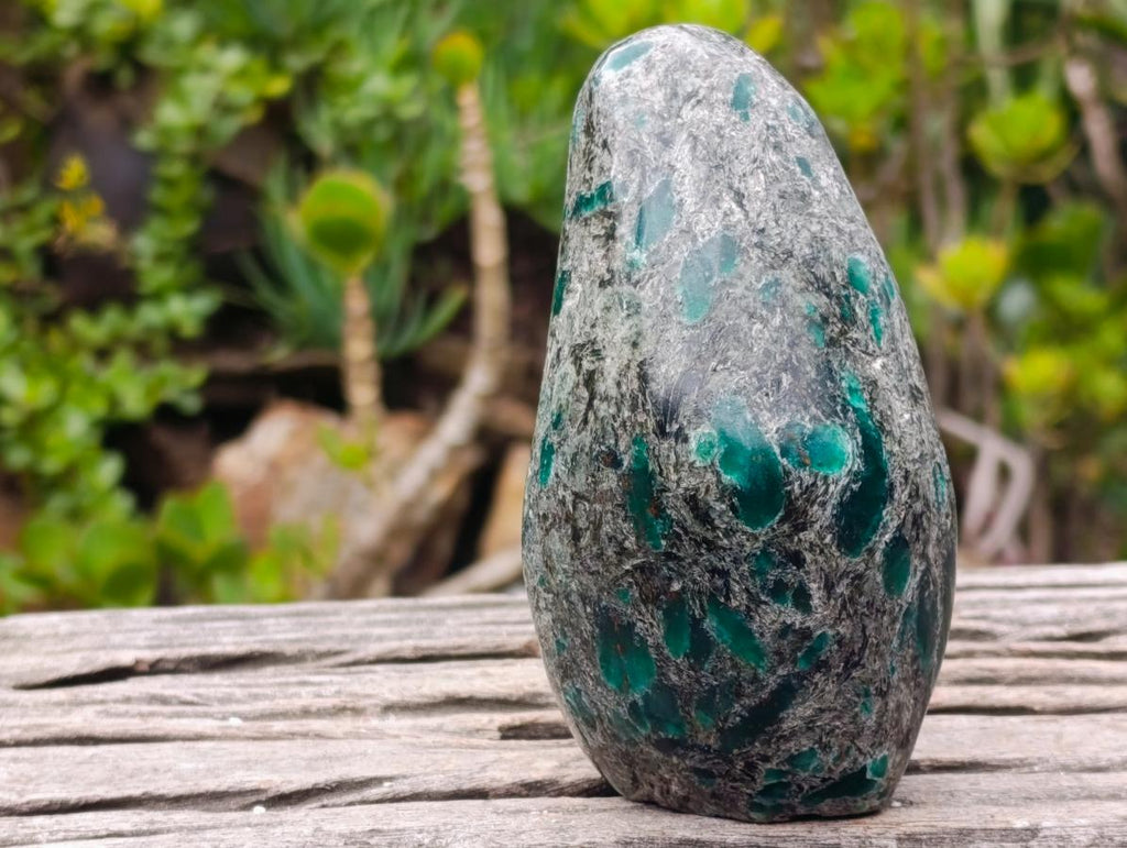 Polished Emerald Mica 'Mutokolite' Standing Display Pieces x 2 From Mutoko, Zimbabwe - Toprock Gemstones and Minerals 