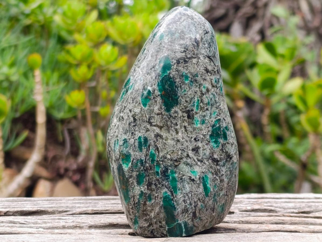 Polished Emerald Mica 'Mutokolite' Standing Display Pieces x 2 From Mutoko, Zimbabwe - Toprock Gemstones and Minerals 
