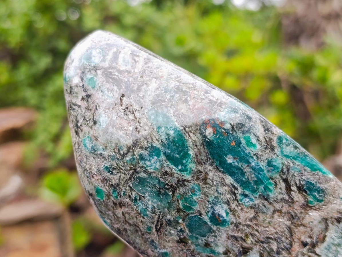 Polished Emerald Mica 'Mutokolite' Standing Display Pieces x 2 From Mutoko, Zimbabwe - Toprock Gemstones and Minerals 