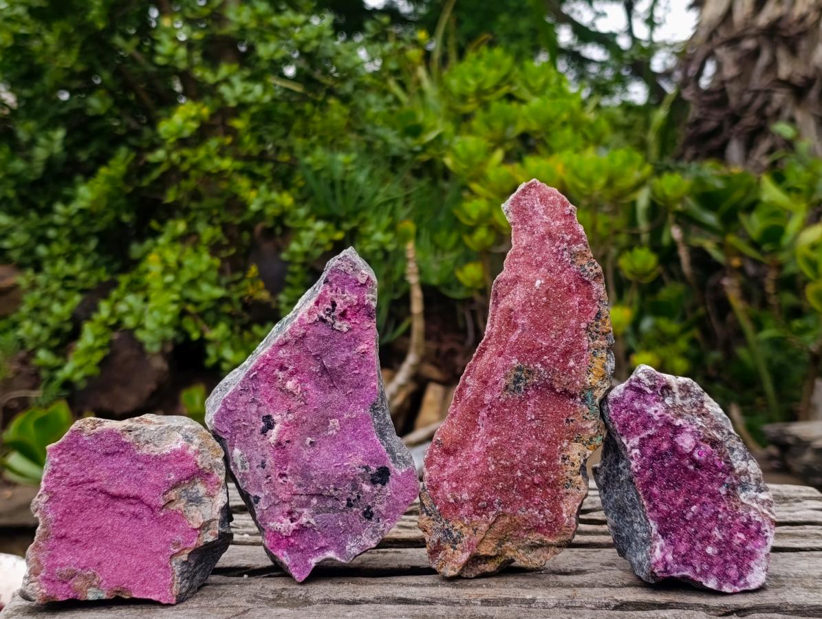Natural Salrose Cobaltoan Dolomite Specimens x 4 From Kakanda, Congo - Toprock Gemstones and Minerals 