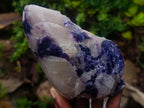 Polished One Side Silver Leaf Lepidolite Slices x 4 From Zimbabwe - Toprock Gemstones and Minerals 
