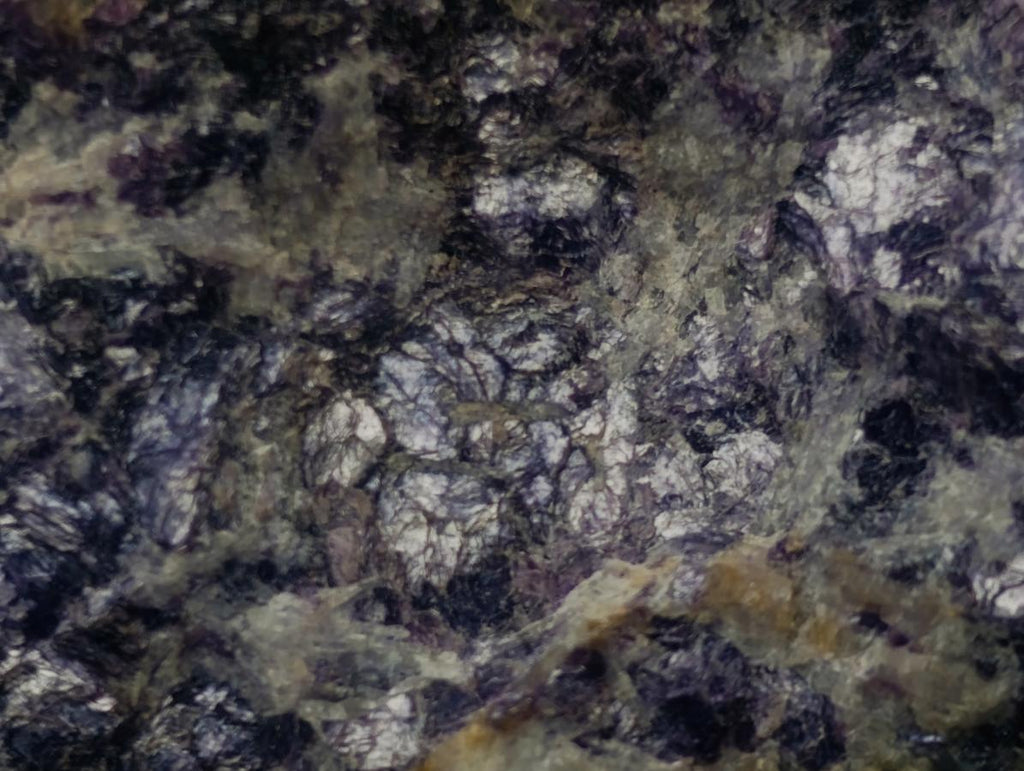 Polished One Side Silver Leaf Lepidolite Slices x 4 From Zimbabwe - Toprock Gemstones and Minerals 