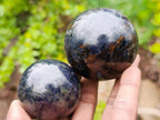 Polished Blue Iolite "Water Sapphire" Spheres x 6 From Madagascar - Toprock Gemstones and Minerals 