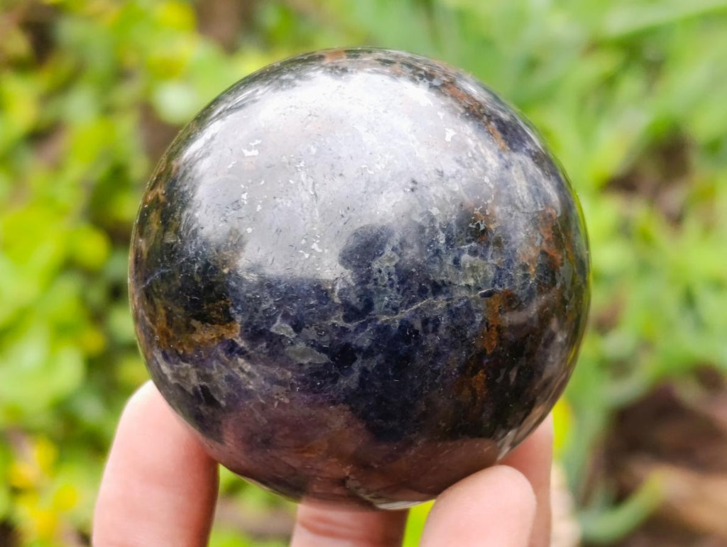 Polished Blue Iolite "Water Sapphire" Spheres x 6 From Madagascar - Toprock Gemstones and Minerals 