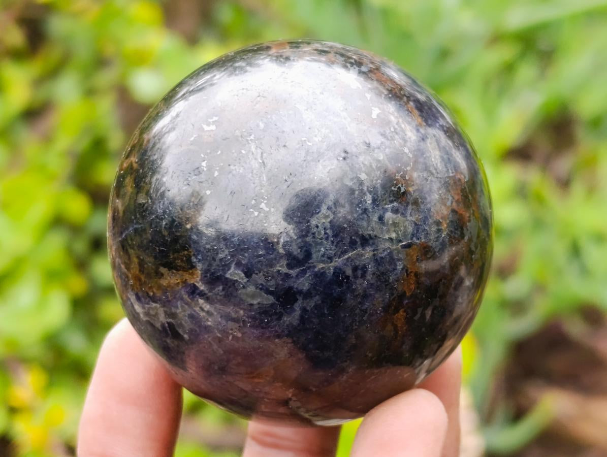 Polished Blue Iolite "Water Sapphire" Spheres x 6 From Madagascar - Toprock Gemstones and Minerals 