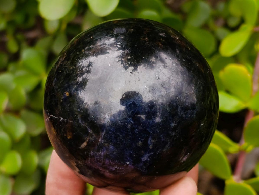 Polished Blue Iolite "Water Sapphire" Spheres x 6 From Madagascar - Toprock Gemstones and Minerals 