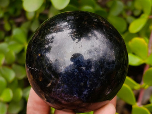 Polished Blue Iolite "Water Sapphire" Spheres x 6 From Madagascar - Toprock Gemstones and Minerals 