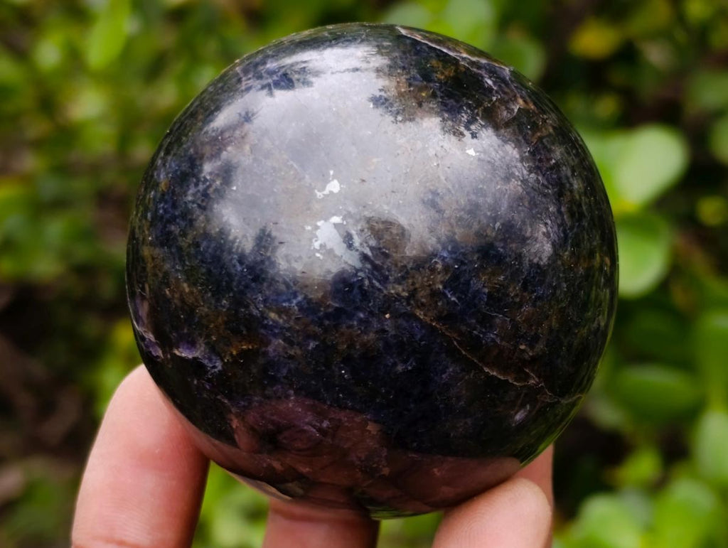 Polished Blue Iolite "Water Sapphire" Spheres x 6 From Madagascar - Toprock Gemstones and Minerals 