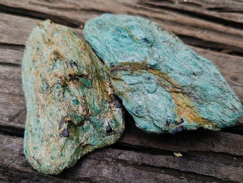 Natural Kyanite Crystals in Fuchsite Cobbed Specimens x 6 From Zimbabwe - Toprock Gemstones and Minerals 