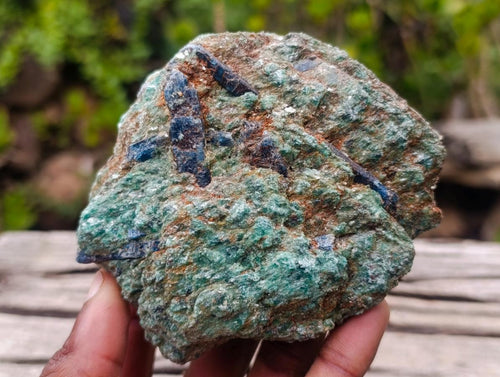 Natural Kyanite Crystals in Fuchsite Cobbed Specimens x 6 From Zimbabwe - Toprock Gemstones and Minerals 