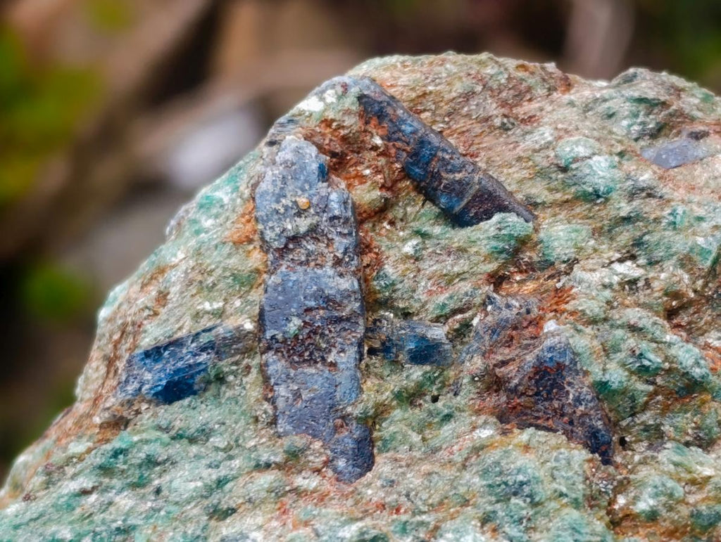 Natural Kyanite Crystals in Fuchsite Cobbed Specimens x 6 From Zimbabwe - Toprock Gemstones and Minerals 