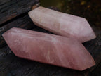 Polished Double Terminated Gemmy Rose Quartz Crystals x 6 From Madagascar - Toprock Gemstones and Minerals 