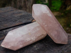 Polished Double Terminated Gemmy Rose Quartz Crystals x 6 From Madagascar - Toprock Gemstones and Minerals 