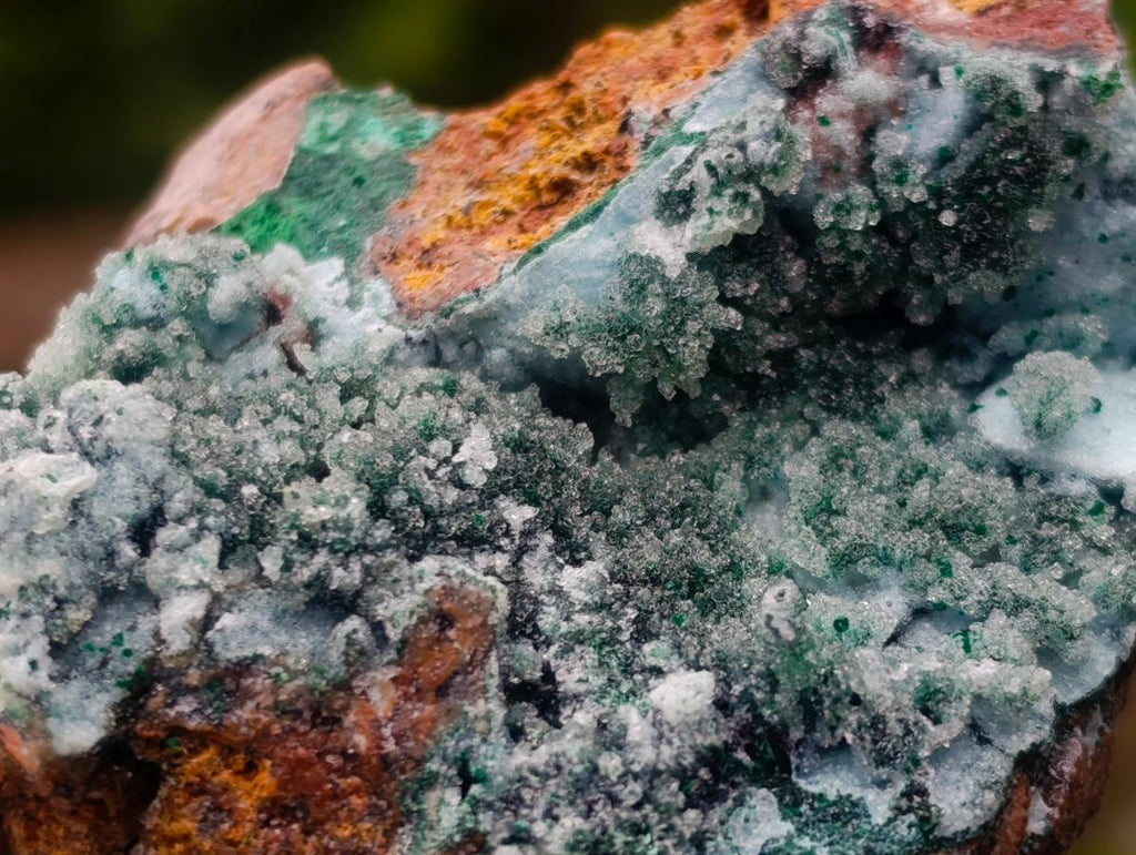Natural Drusy Coated Chrysocolla Specimens with Malachite and Heterogenite x 12 From Lupoto Mine, Congo - Toprock Gemstones and Minerals 