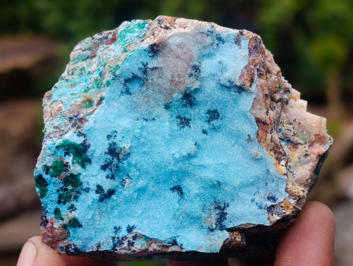 Natural Drusy Coated Chrysocolla Specimens with Malachite and Heterogenite x 12 From Lupoto Mine, Congo - Toprock Gemstones and Minerals 