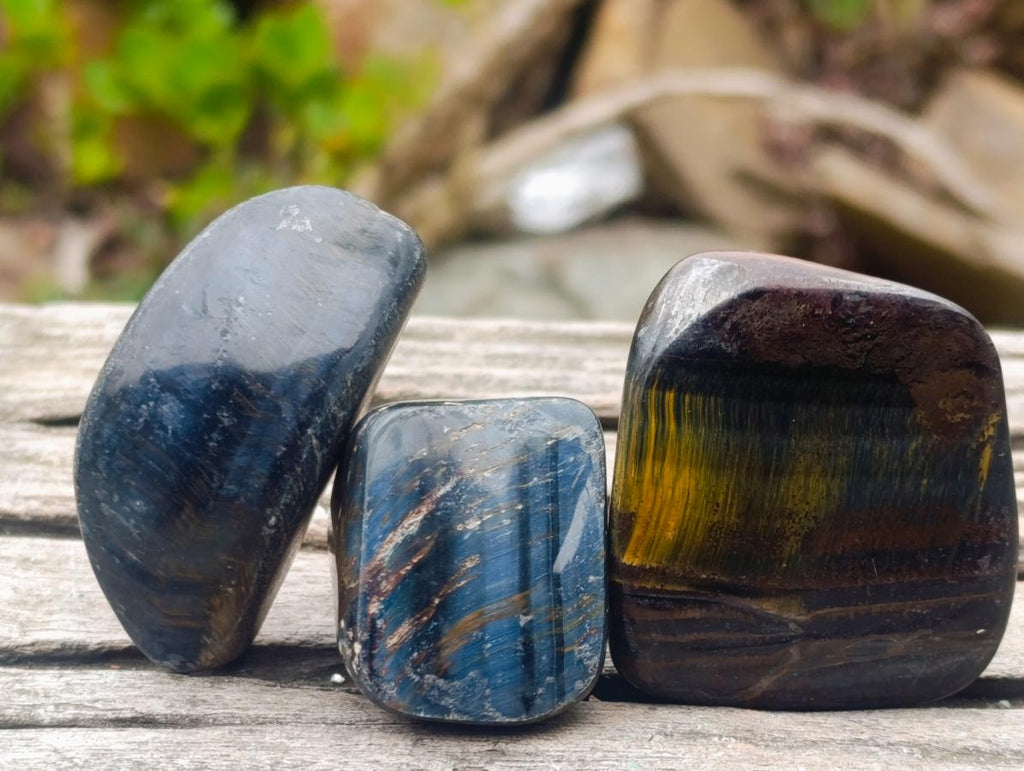 Polished Golden Tigers Eye Tumbled Slabs and Slices x 35 From Prieska, South Africa - Toprock Gemstones and Minerals 