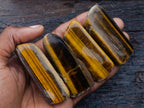 Polished Golden Tigers Eye Tumbled Slabs and Slices x 35 From Prieska, South Africa - Toprock Gemstones and Minerals 