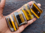 Polished Golden Tigers Eye Tumbled Slabs and Slices x 35 From Prieska, South Africa - Toprock Gemstones and Minerals 