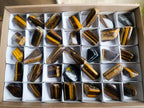 Polished Golden Tigers Eye Tumbled Slabs and Slices x 35 From Prieska, South Africa - Toprock Gemstones and Minerals 