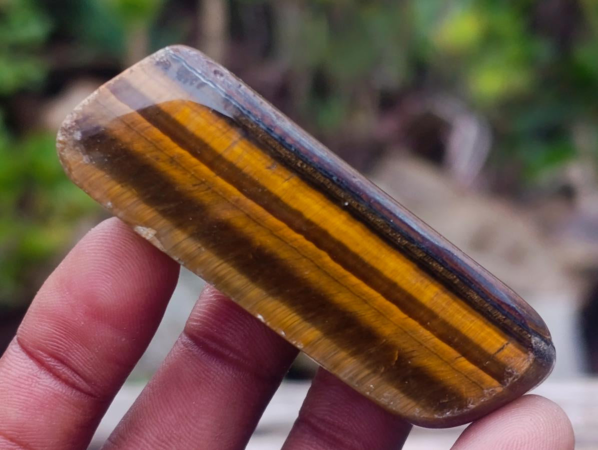 Polished Golden Tigers Eye Tumbled Slabs and Slices x 35 From Prieska, South Africa - Toprock Gemstones and Minerals 