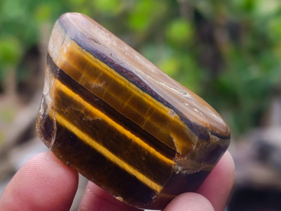 Polished Golden Tigers Eye Tumbled Slabs and Slices x 35 From Prieska, South Africa - Toprock Gemstones and Minerals 