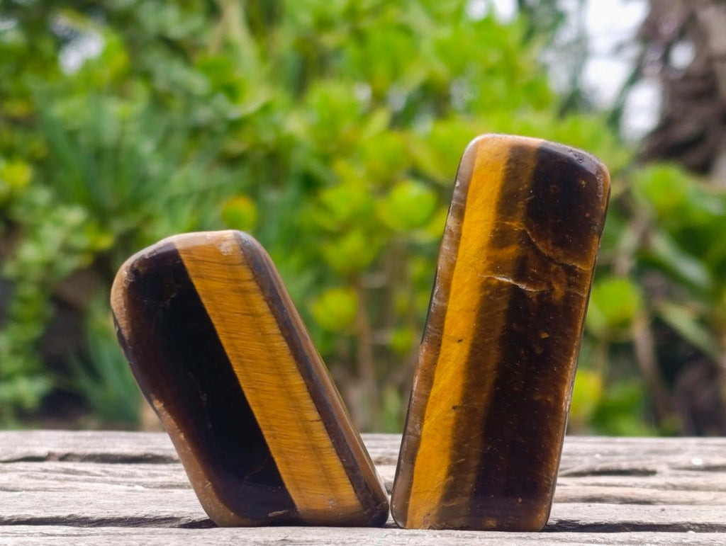 Polished Golden Tigers Eye Tumbled Slabs and Slices x 35 From Prieska, South Africa - Toprock Gemstones and Minerals 