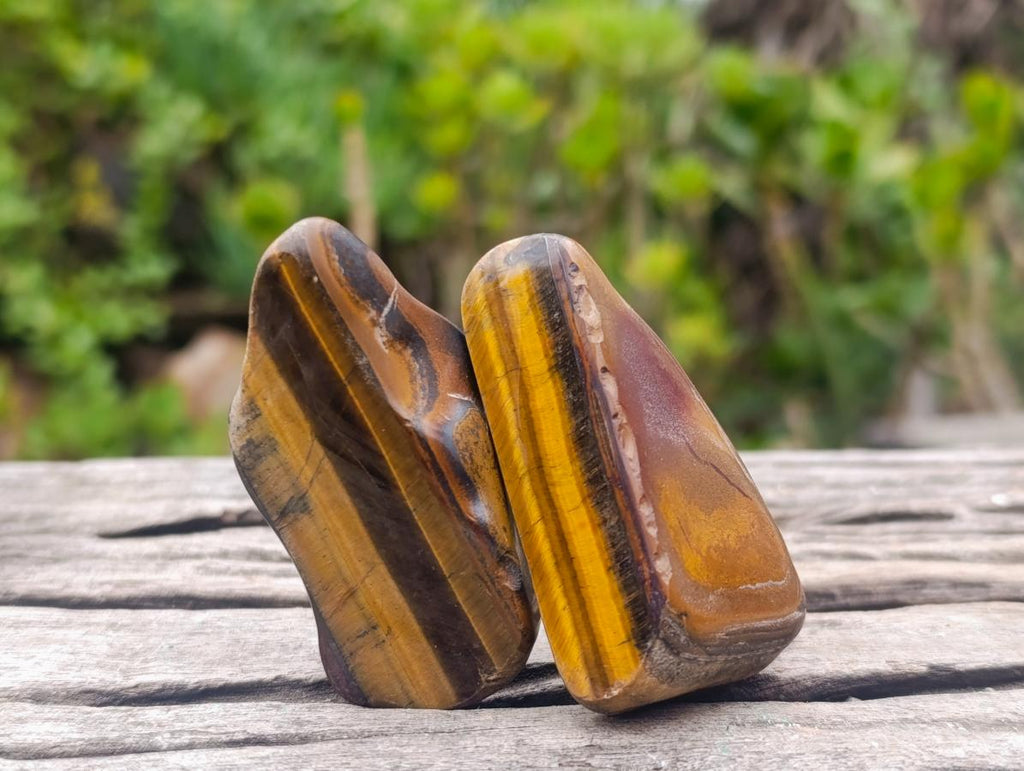 Polished Golden Tigers Eye Tumbled Slabs and Slices x 35 From Prieska, South Africa - Toprock Gemstones and Minerals 
