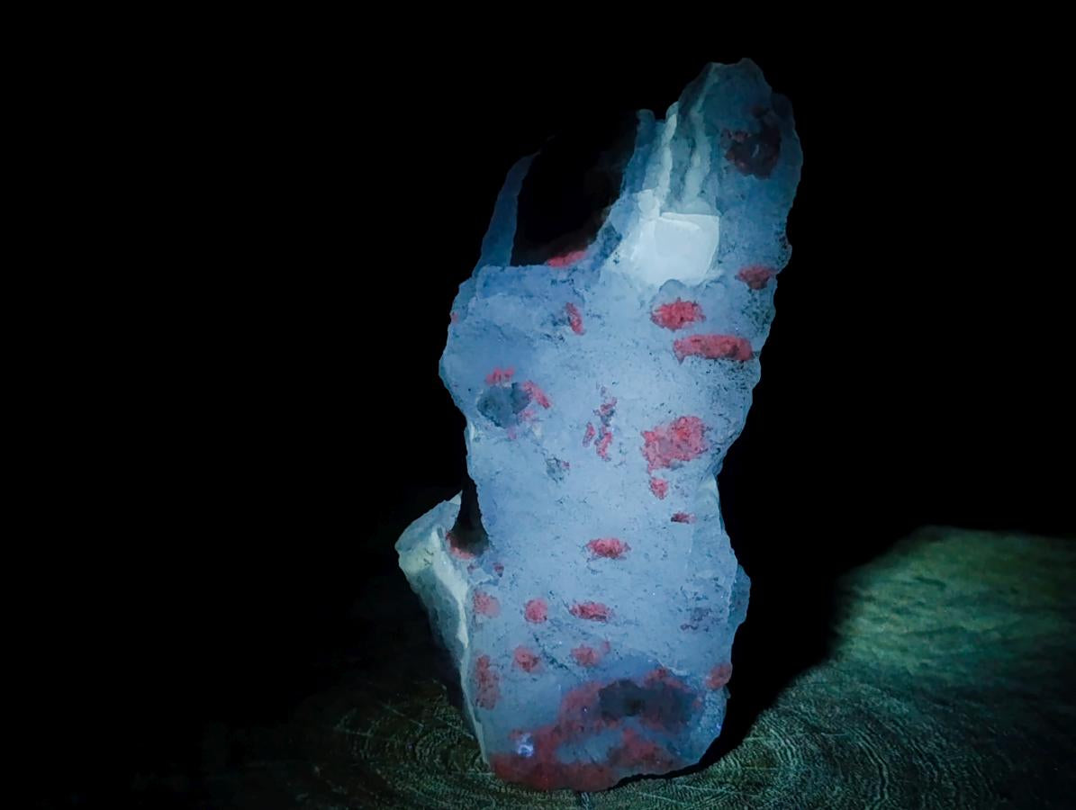 Natural Blue Lace Agate Specimens with Amethyst Centres x 2 From Nsanje, Malawi - Toprock Gemstones and Minerals 