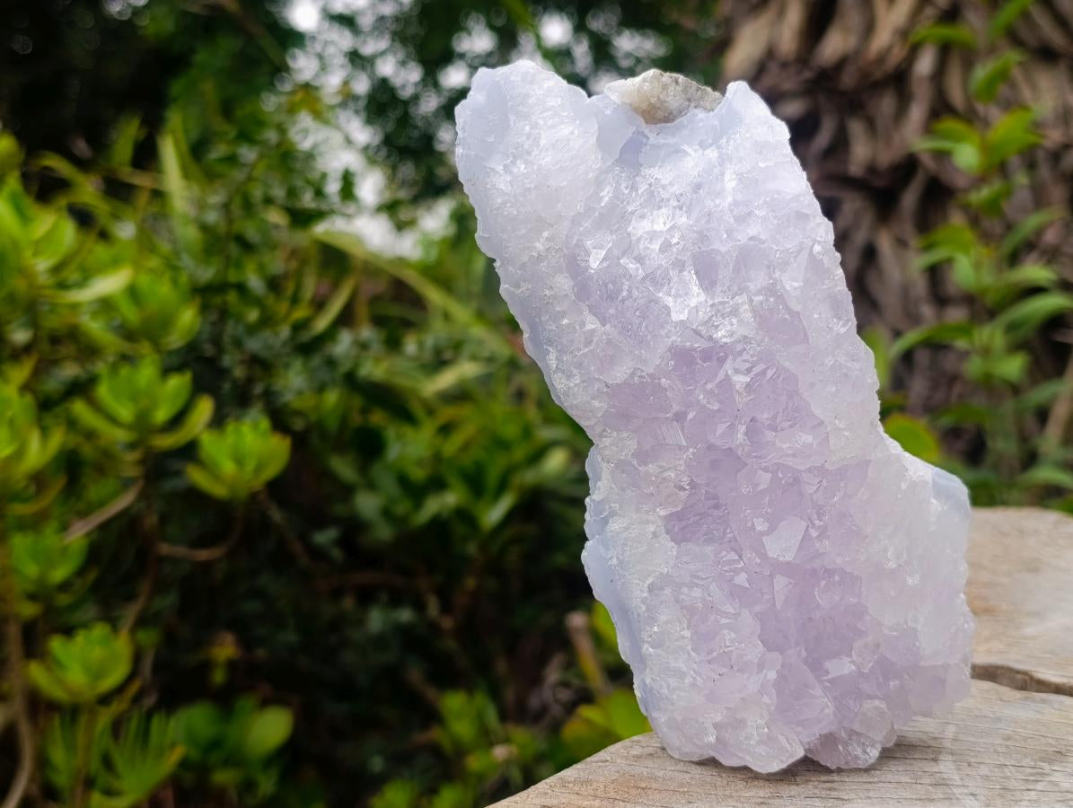 Natural Blue Lace Agate Specimens with Amethyst Centres x 2 From Nsanje, Malawi - Toprock Gemstones and Minerals 
