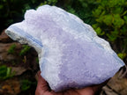 Natural Blue Lace Agate Specimens with Amethyst Centres x 2 From Nsanje, Malawi - Toprock Gemstones and Minerals 