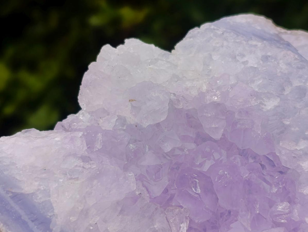 Natural Blue Lace Agate Specimens with Amethyst Centres x 2 From Nsanje, Malawi - Toprock Gemstones and Minerals 