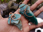 Hand Made Mtorolite Copper Wire Wrapped Stone Necklaces x 6 From Zimbabwe - Toprock Gemstones and Minerals 