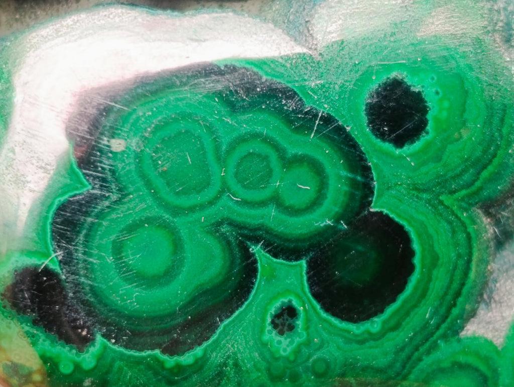 Polished Flower Banded Malachite Free Forms x 12 From Congo - Toprock Gemstones and Minerals 