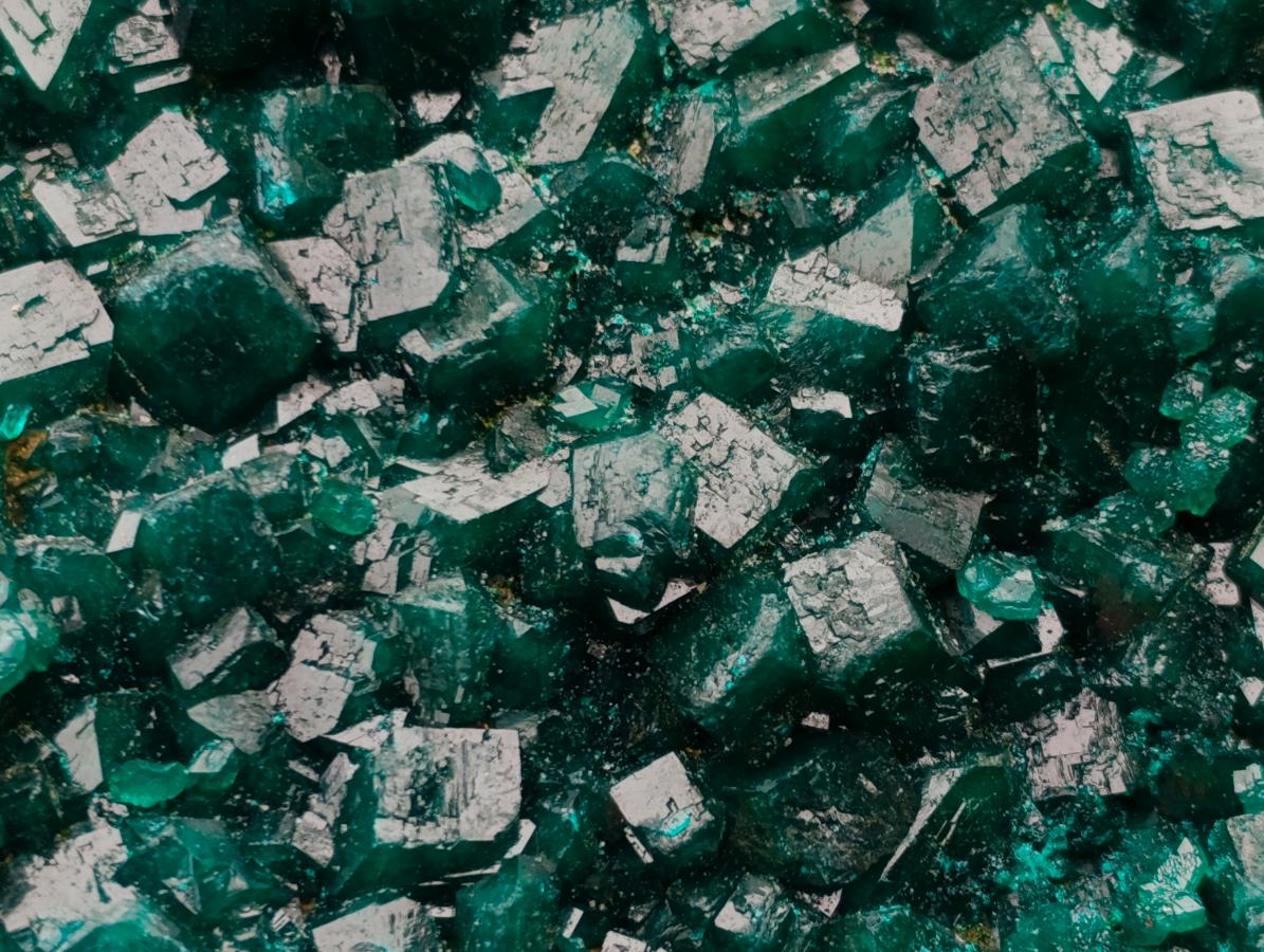 Natural Large Dioptase Specimens on Dolomite Matrix x 2 From Tantara Mine, Congo - Toprock Gemstones and Minerals 