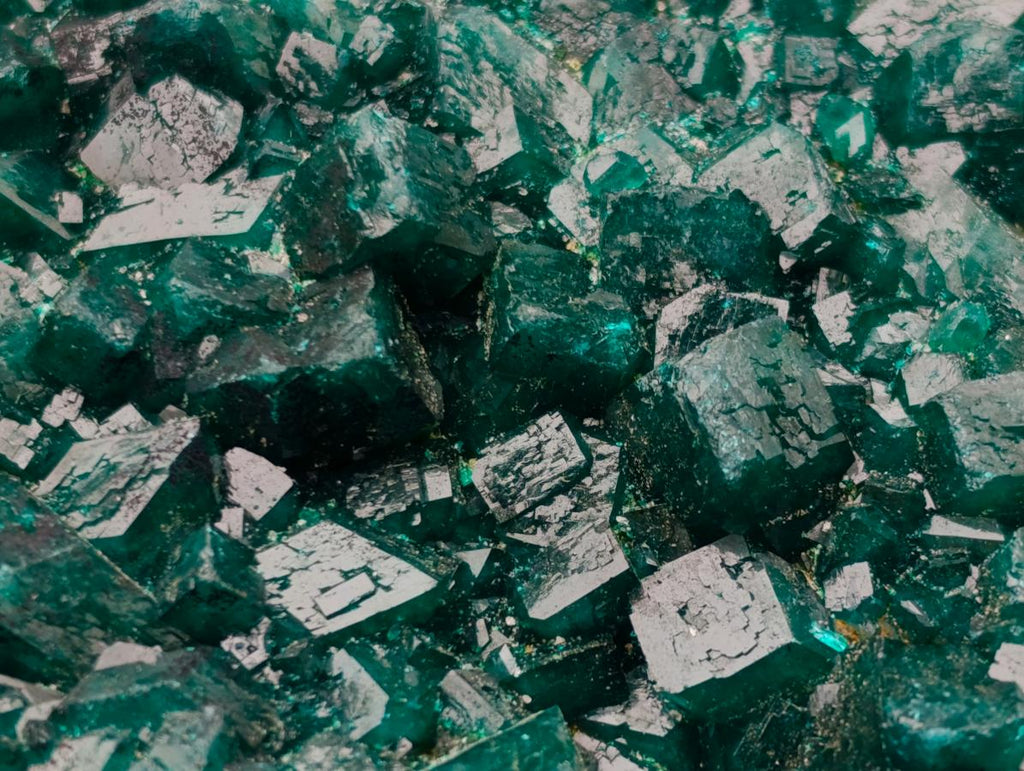 Natural Large Dioptase Specimens on Dolomite Matrix x 2 From Tantara Mine, Congo - Toprock Gemstones and Minerals 