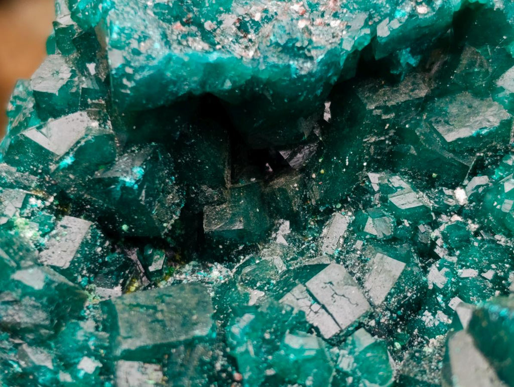 Natural Large Dioptase Specimens on Dolomite Matrix x 2 From Tantara Mine, Congo - Toprock Gemstones and Minerals 