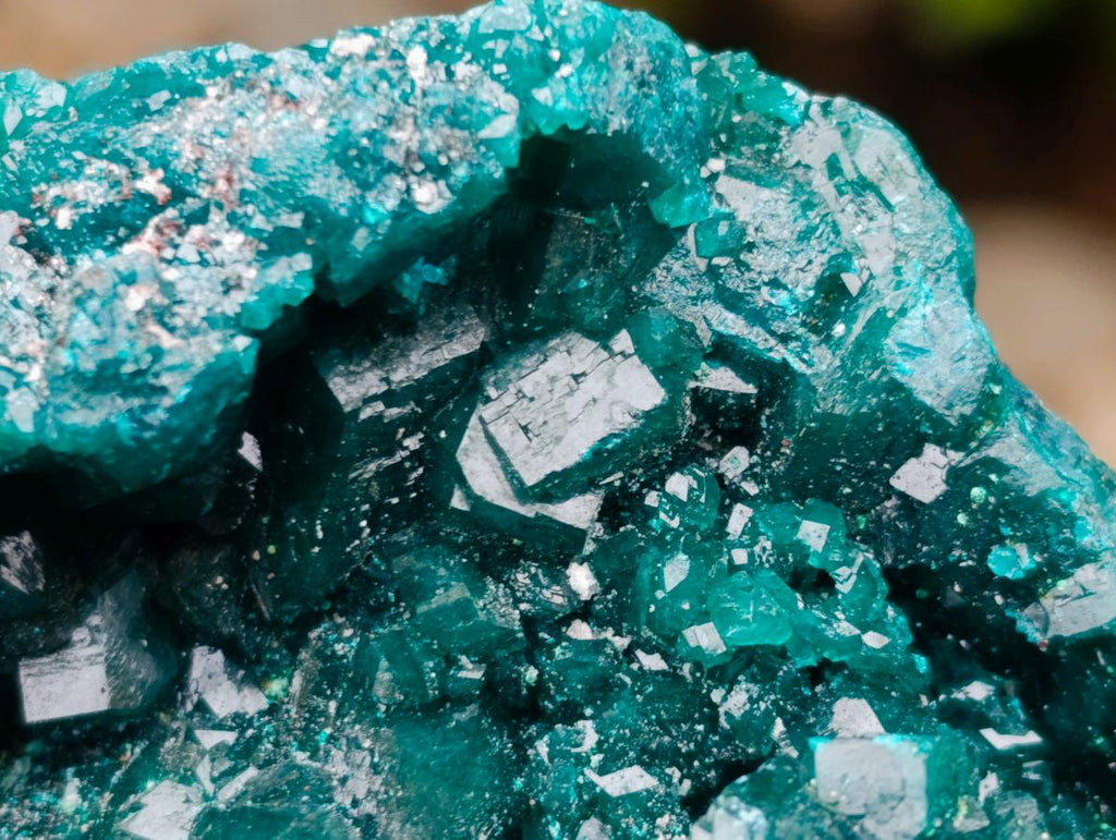Natural Large Dioptase Specimens on Dolomite Matrix x 2 From Tantara Mine, Congo - Toprock Gemstones and Minerals 