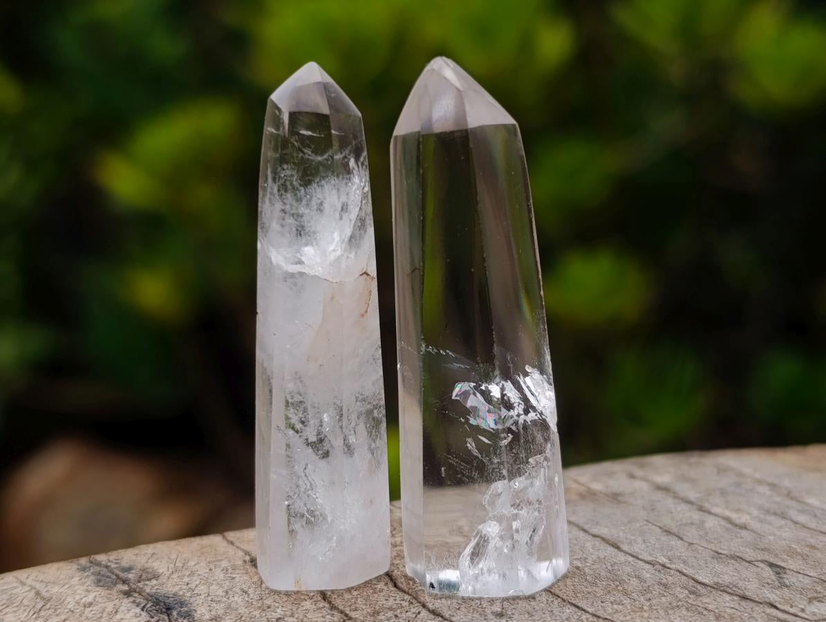 Polished Clear Quartz Jewellery Pendant Size Crystals x 34 From Madagascar - Toprock Gemstones and Minerals 