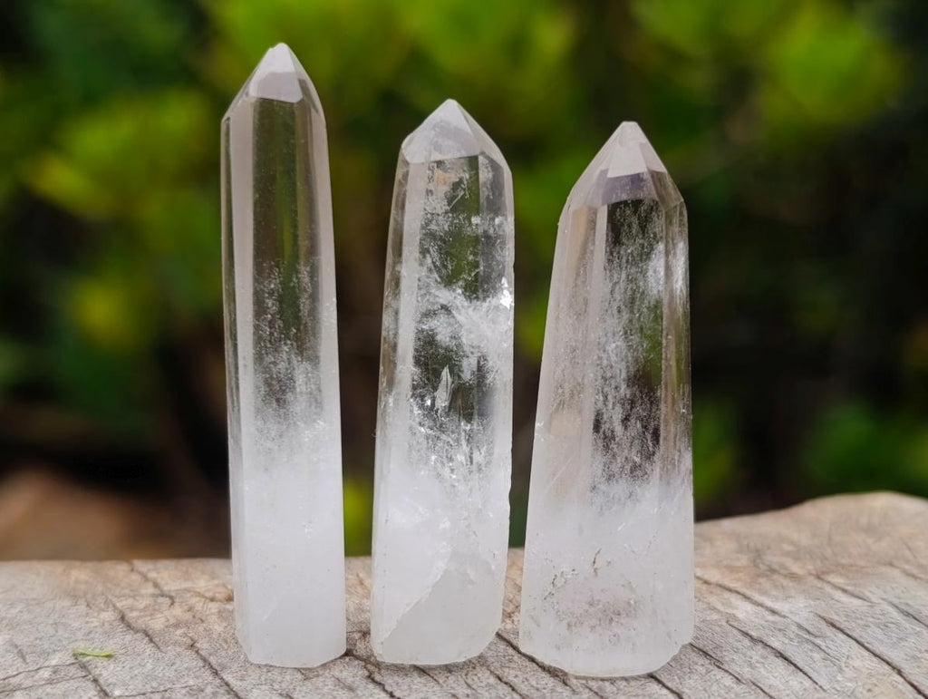 Polished Clear Quartz Jewellery Pendant Size Crystals x 34 From Madagascar - Toprock Gemstones and Minerals 