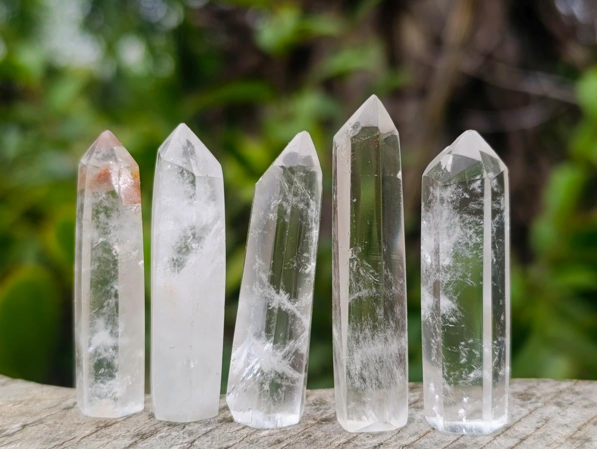 Polished Clear Quartz Jewellery Pendant Size Crystals x 34 From Madagascar - Toprock Gemstones and Minerals 