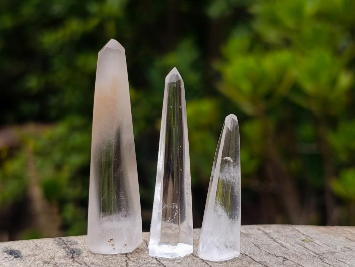 Polished Clear Quartz Jewellery Pendant Size Crystals x 34 From Madagascar - Toprock Gemstones and Minerals 