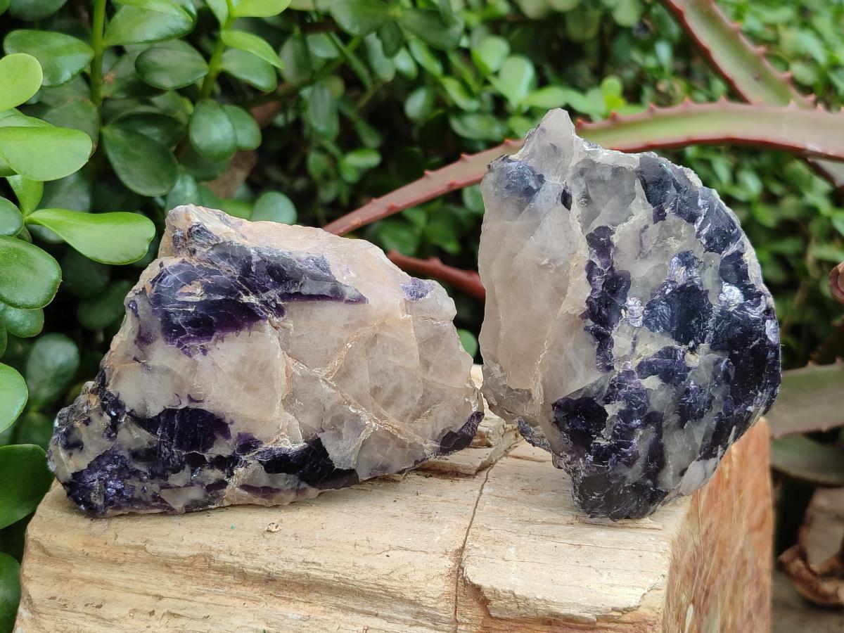 Polished One Side Silver Leaf Lepidolite Slices x 12 From Zimbabwe - Toprock Gemstones and Minerals 