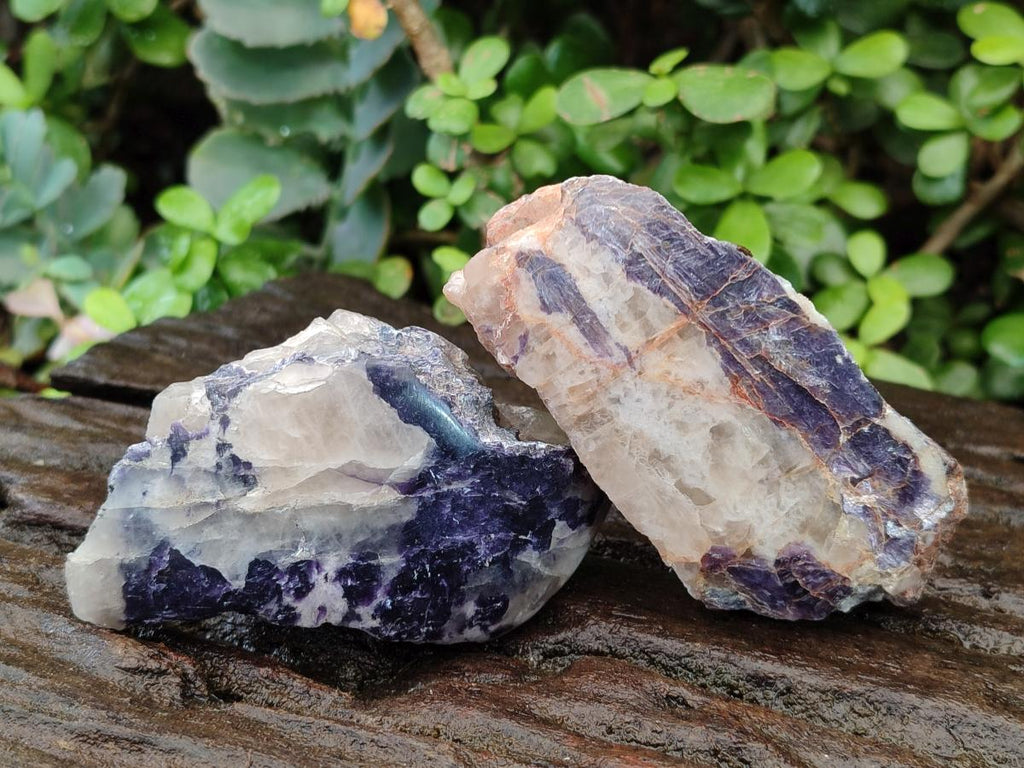 Polished One Side Silver Leaf Lepidolite Slices x 12 From Zimbabwe - Toprock Gemstones and Minerals 