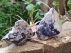 Polished One Side Silver Leaf Lepidolite Slices x 12 From Zimbabwe - Toprock Gemstones and Minerals 