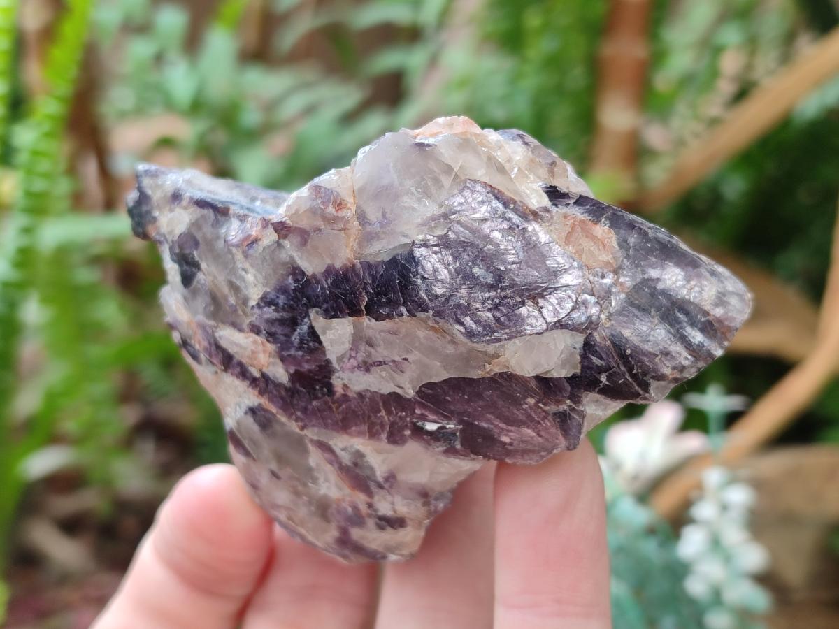 Polished One Side Silver Leaf Lepidolite Slices x 12 From Zimbabwe - Toprock Gemstones and Minerals 