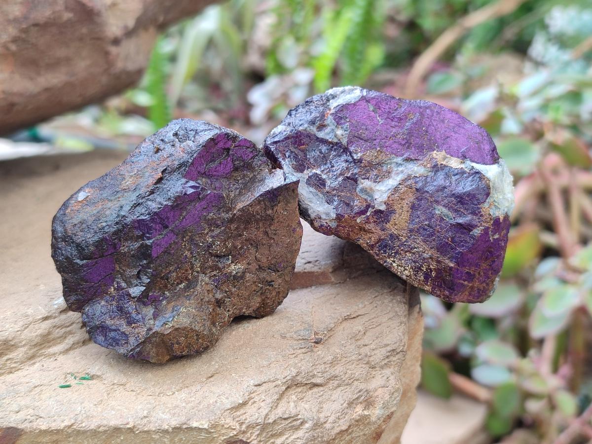 Natural Metallic Cobbed Purpurite Specimens x 12 From Erongo, Namibia - Toprock Gemstones and Minerals 