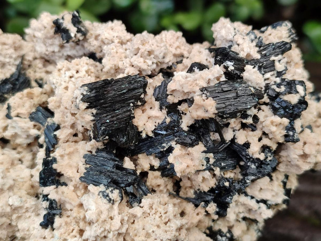 Natural Large Schorl Black Tourmaline Specimen with White Feldspar x 1 From Erongo, Namibia - Toprock Gemstones and Minerals 