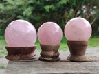 Polished Gemmy Rose Quartz Spheres x 6 From Madagascar - Toprock Gemstones and Minerals 
